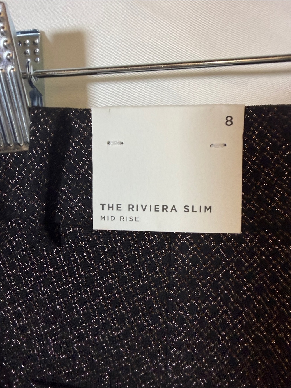 Black Textured Straight-Leg Dress Pants - Picture 5 of 6